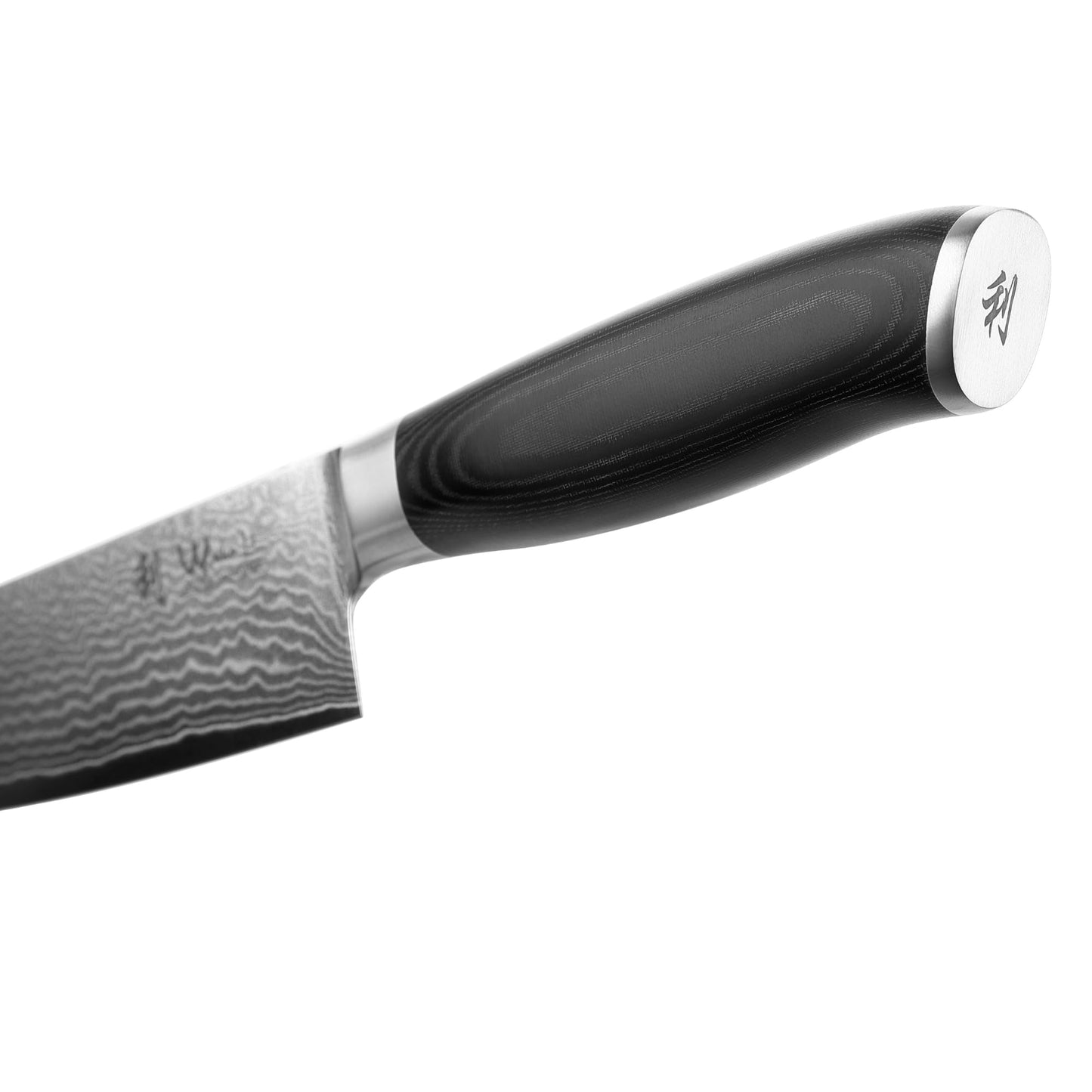 Wakoli Mikata Damascus knife Santoku 17 cm blade I made of 67 layers I Damascus kitchen knife and professional chef's knife made of real Damascus steel with Micarta handle