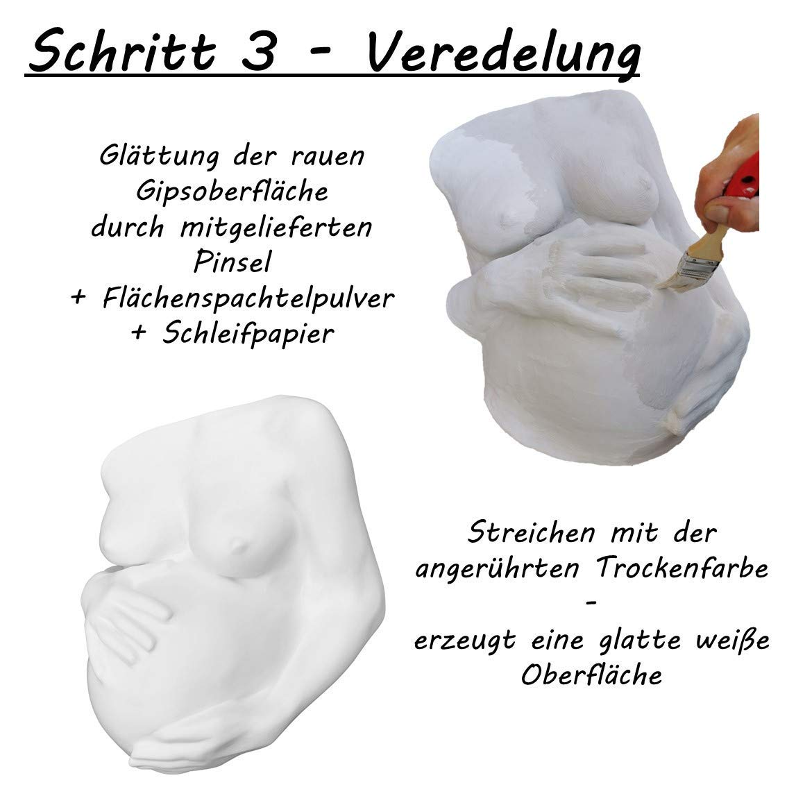 ALL IN | Belly Cast Kit including Smoothing & Finishing | Perfect gifts for expectant mothers | 3D Belly Cast Kit | Top-quality cast kit