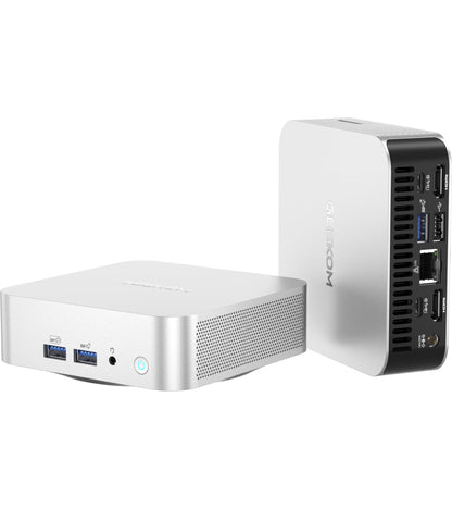 GEEKOM A6 Mini PC with AMD Ryzen 7 6800H, 3-year support, metal case, 32GB DDR5 1TB M.2 SSD, Mini Computer for gaming/office/HTPC, USB4 x 2, 4K Quad Display, WiFi 6E, Windows 11 Pro