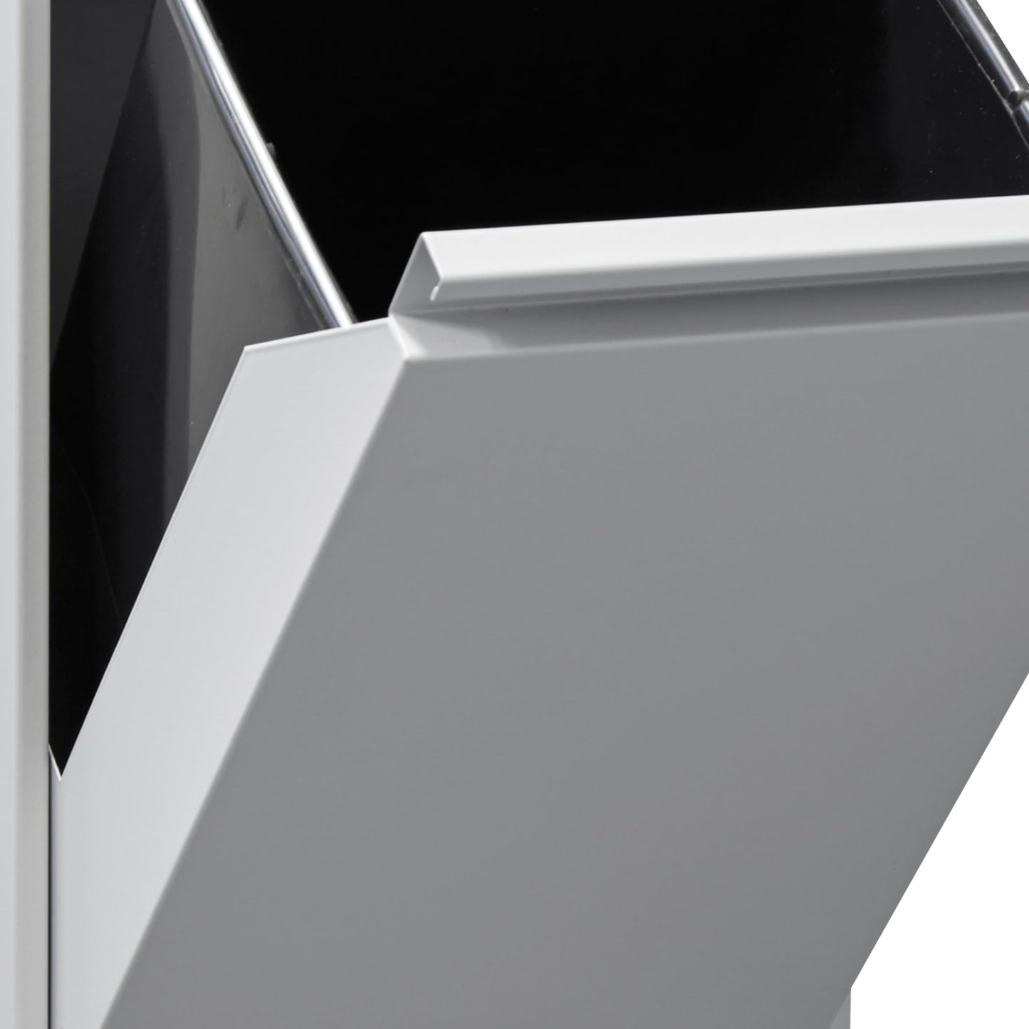 ARREGUI Basic CR602-B Steel Recycling Bin | 4 compartments for kitchen waste | 4x17L (68L) | Removable inner bins with handles | Recycling cabinet | Light grey