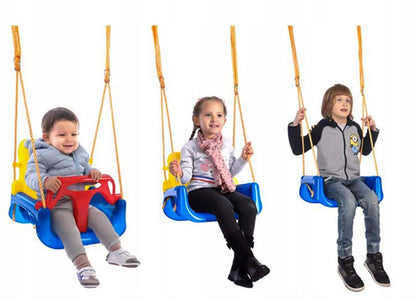 COIL Children's Swing Baby Swing 3-in-1 Outdoor Swing Baby Adjustable Children's Swing Indoor with Backrest Swing Indoor Children's Swing Seat Toddler Swing (C0348-Blue)