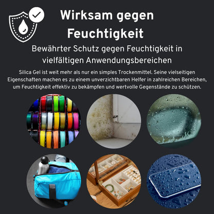10 kg of orange silica gel desiccant with green indicator, which is regenerable. Dehumidifier. (10 KG)
