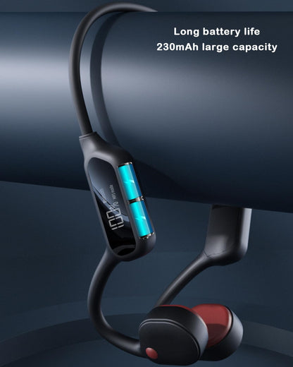 Bone conduction headphones, 32GB storage, swimming headphones IPX8 waterproof, MP3 sport headphones, wireless Bluetooth 5.3 headphones, bone conduction headphones for swimming running (orange + white)