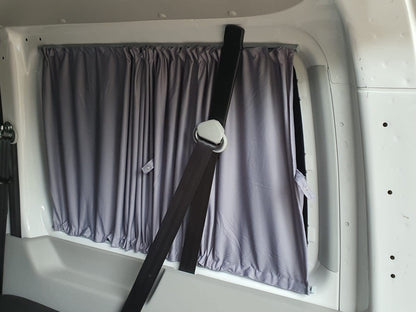 BREMER SEAT COVERS custom made curtains curtains sun protection compatible with VW T5 T6 T6.1 Transporter Caravelle long wheelbase with tailgate in grey camping accessories motorhome accessories camper curtain set 718