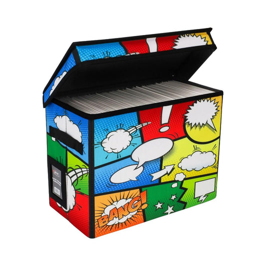 BCW Comic Foldaway | Foldable comic book storage bag for 125-150 comic books | Foldable box for comic books (Single, Pow!)
