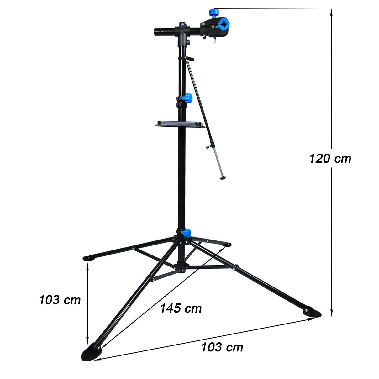 HELLO E-Bike assembly stand, repair stand, stand adjustable in height, foldable, 60 kg.