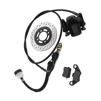 Aramox Hydraulic Disc Brake Kit, Disc Brake Kit Metal Brake Pad-Disc Rotor for 50 110 125 150 200 250 Dirt Bike Quad ATV Go Kart