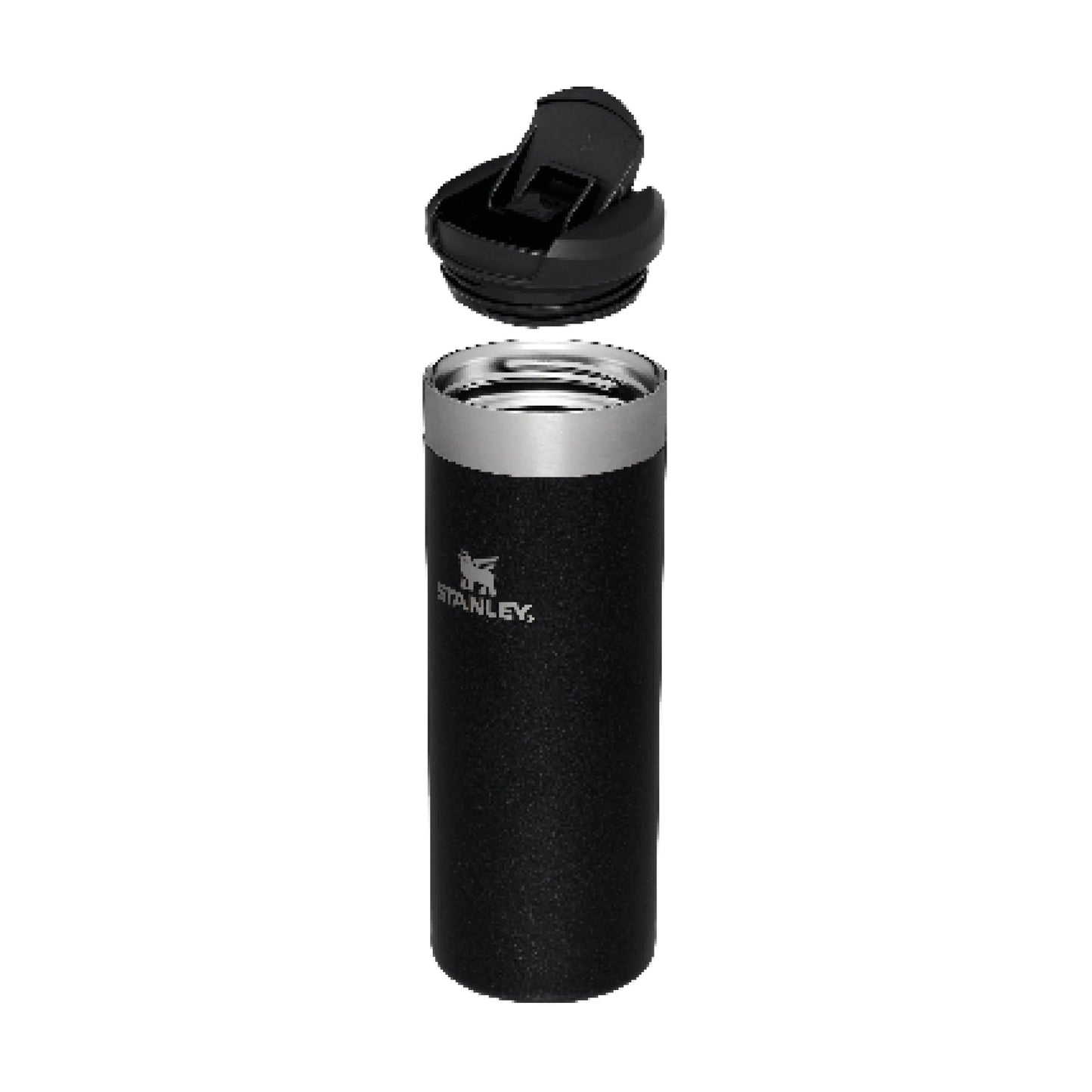 Stanley Aerolight Transit Thermos Mug 0.47L - Keeps Hot for 6 Hours - Dishwasher Safe - Leak-Proof Travel Coffee Cup - Fits Most Car Drink Holders - Thermos Bottle - Black