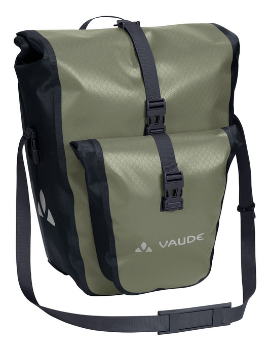 VAUDE bicycle bag for luggage rack Aqua Back Plus Single 1 x 25 L in khaki, rear bag waterproof, bicycle luggage rack bag rear, easy attachment - Made in Germany