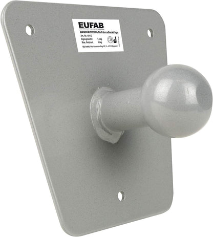 LAS 12011LAS Bike Carrier PREMIUM, suitable for E-bikes + EUFAB 16412 Universal Wall Mount for Bike Carriers