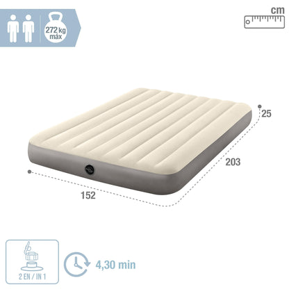Intex Queen Dura-Beam Series Single High, Taupe/Grey, One Size