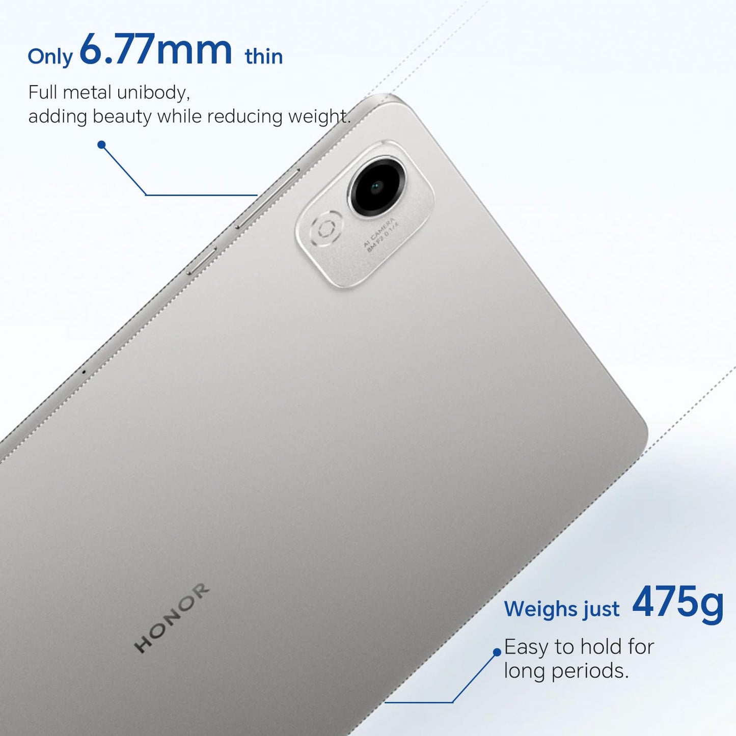 HONOR Pad X9a 6GB 128GB Tablet, 11.5-inch 120Hz 2.5K Fullview Display, Snapdragon 685, 8300mAh battery, Android 15, WiFi Version, Gray