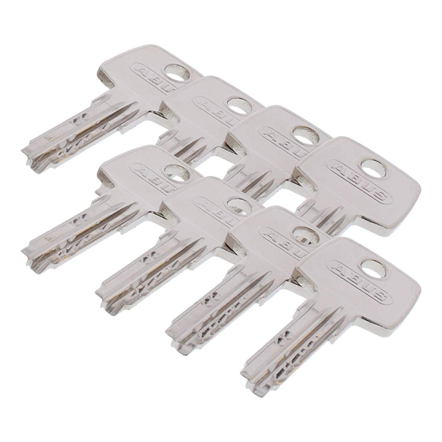 ABUS EC550 profile cylinder with knob, length Z45/K45mm, includes 8 keys.