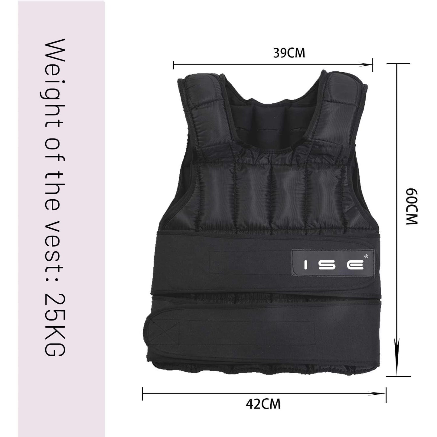 ISE 25kg weighted vest warning vests for weight training strength training exercise