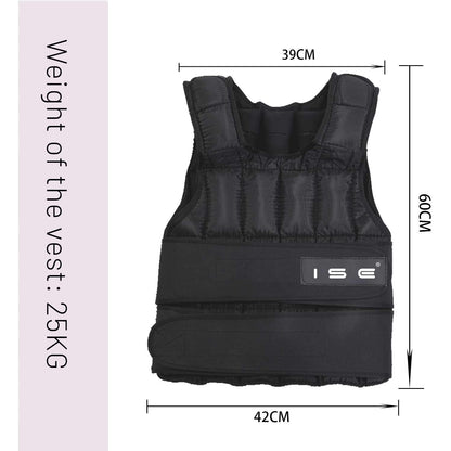 ISE 25kg weighted vest warning vests for weight training strength training exercise