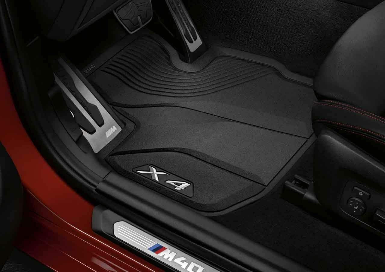 Original BMW X4 all-weather floor mats front + rear G02 rubber set.