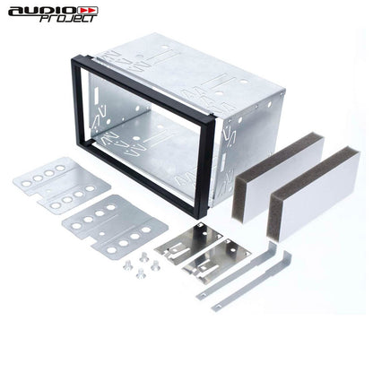 Audioproject A254 - Car radio panel double DIN compatible with VW Volkswagen Touareg 7L 2003-2010 VW T5 Multivan Caravelle Transporter Mounting slot Installation frame