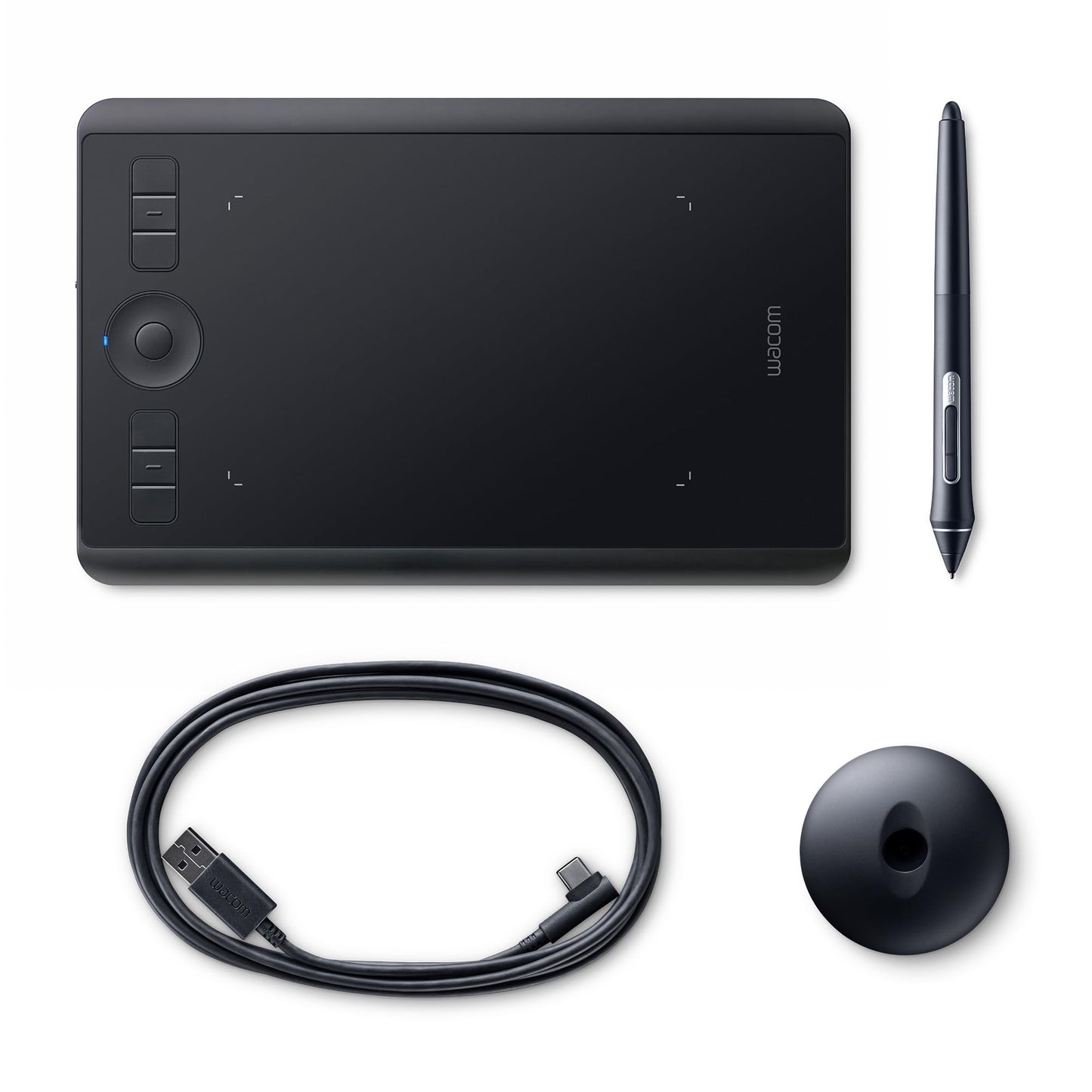 Wacom Intuos Pro graphic tablet (Size: S) - Small, professional pen tablet (includes Wacom Pro Pen 2 stylus with spare nibs, compatible with Windows & Mac) - Ideal for home office & e-learning.