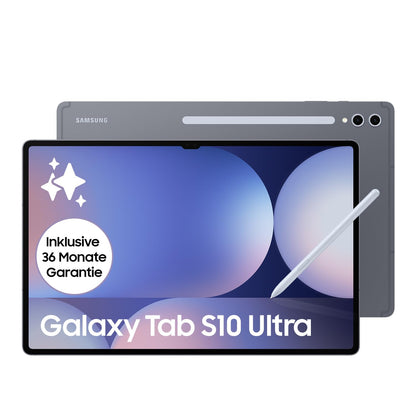 Samsung Galaxy Tab S10 Ultra AI Tablet, Android Tablet, 12GB RAM, 256GB storage, AMOLED display, anti-reflective coating, includes S Pen, WiFi, Moonstone Gray, 36-month manufacturer warranty.