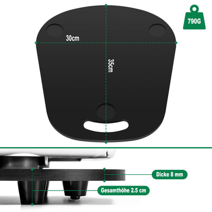 for Thermomix TM6 TM5 sliding board Acrylic, Ticanros Premium Quick Move Rolling Board for Thermomix Vorwerk Kitchen Machine TM6 Accessory Base Board, Glossy Black