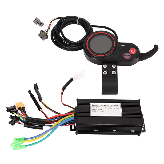 BuyWeek brushless motor controller kit for KUGOO M4 electric scooter, 24V 36V 48V 500W 750W electric scooter brushless motor controller V889 LCD display kit.