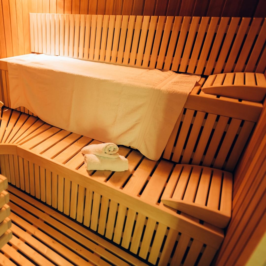 HOFMEISTER® sauna headrest, 40 cm, height adjustable, made of sturdy linden wood, stable sauna backrest ergonomic back support, relax & unwind in the steam bath