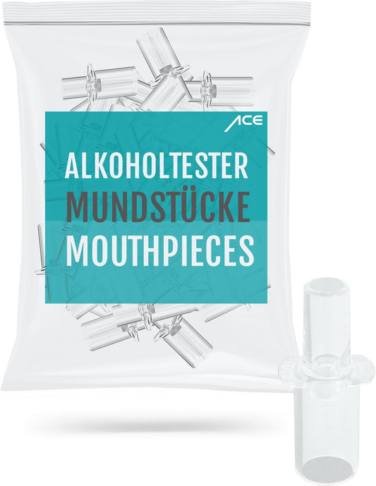 ACE Mouthpieces for alcohol testers AF-33, A, Q, and X - Pack of 100 breathalyzer mouthpieces - 100-pack mouthpiece pack