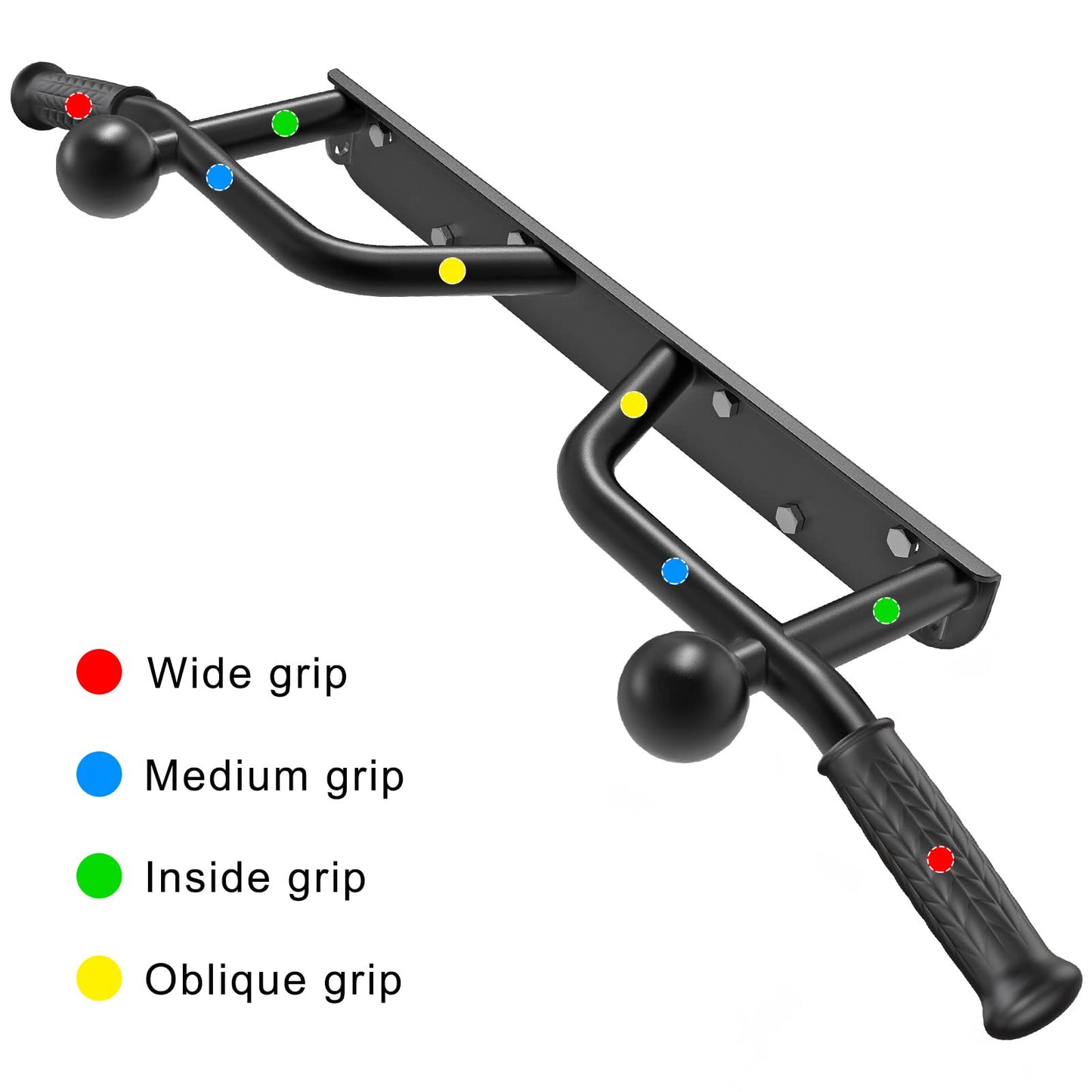 Kipika pull-up bar for wall mounting in home gyms. Suitable for various strength exercises. Supports up to 200 kg. Can also be used in doorways.