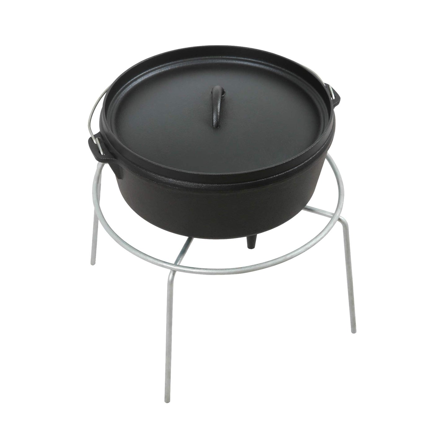 Mayer Barbecue BRENNA Swivel Grill Set, Dutch Oven Set with Tripod Stand, Dutch Oven 5.5 l, Cast Iron Pan, Stainless Steel Grill Grate & Coaster