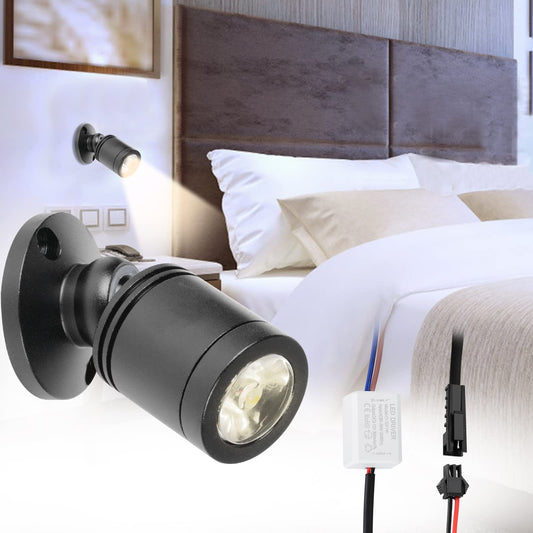 Small LED recessed lights 5 pieces 3W mini LED spot, 360° swiveling, 230V aluminum ceiling lights ceiling spots for cabinets, hallway, galleries, shops