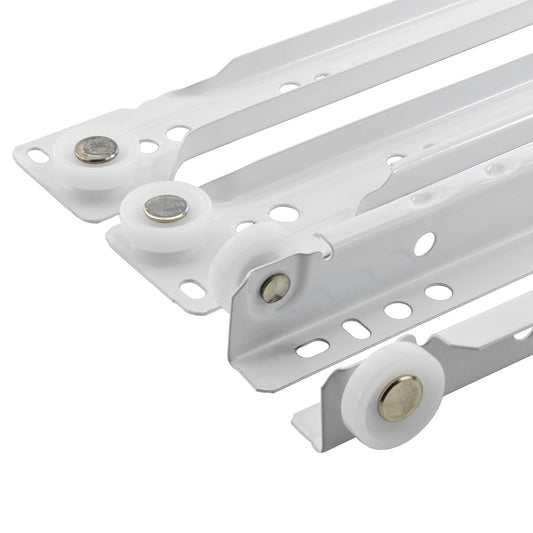 Mprofi MT® 20 pieces, 10 pairs | Drawer slides partial extension | 550mm length | Robust steel drawer slide | 30 kg load capacity | Easy installation for furniture & cabinets | White | VB550/10