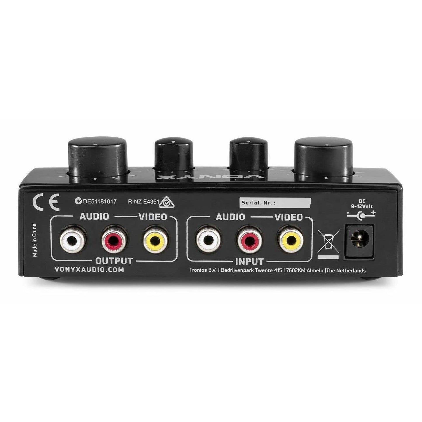Karaoke system - Vonyx AV430B - mixer with microphones and cables - Turn your stereo system into a real karaoke setup! - Black