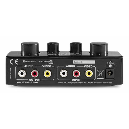 Karaoke system - Vonyx AV430B - mixer with microphones and cables - Turn your stereo system into a real karaoke setup! - Black