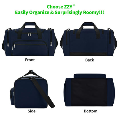 Gym bag travel duffle fitness bag with shoulder strap weekend bag for men and women (navy blue, 40L)