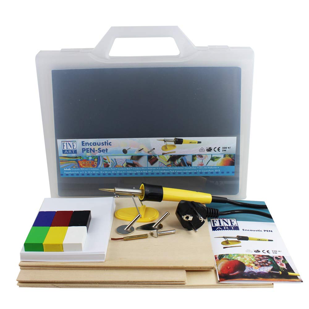 Encaustic pen, large gift set with lots of accessories.
