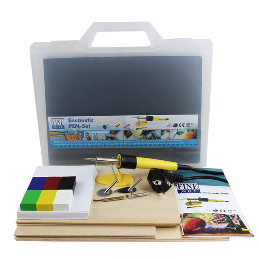 Encaustic pen, large gift set with lots of accessories.