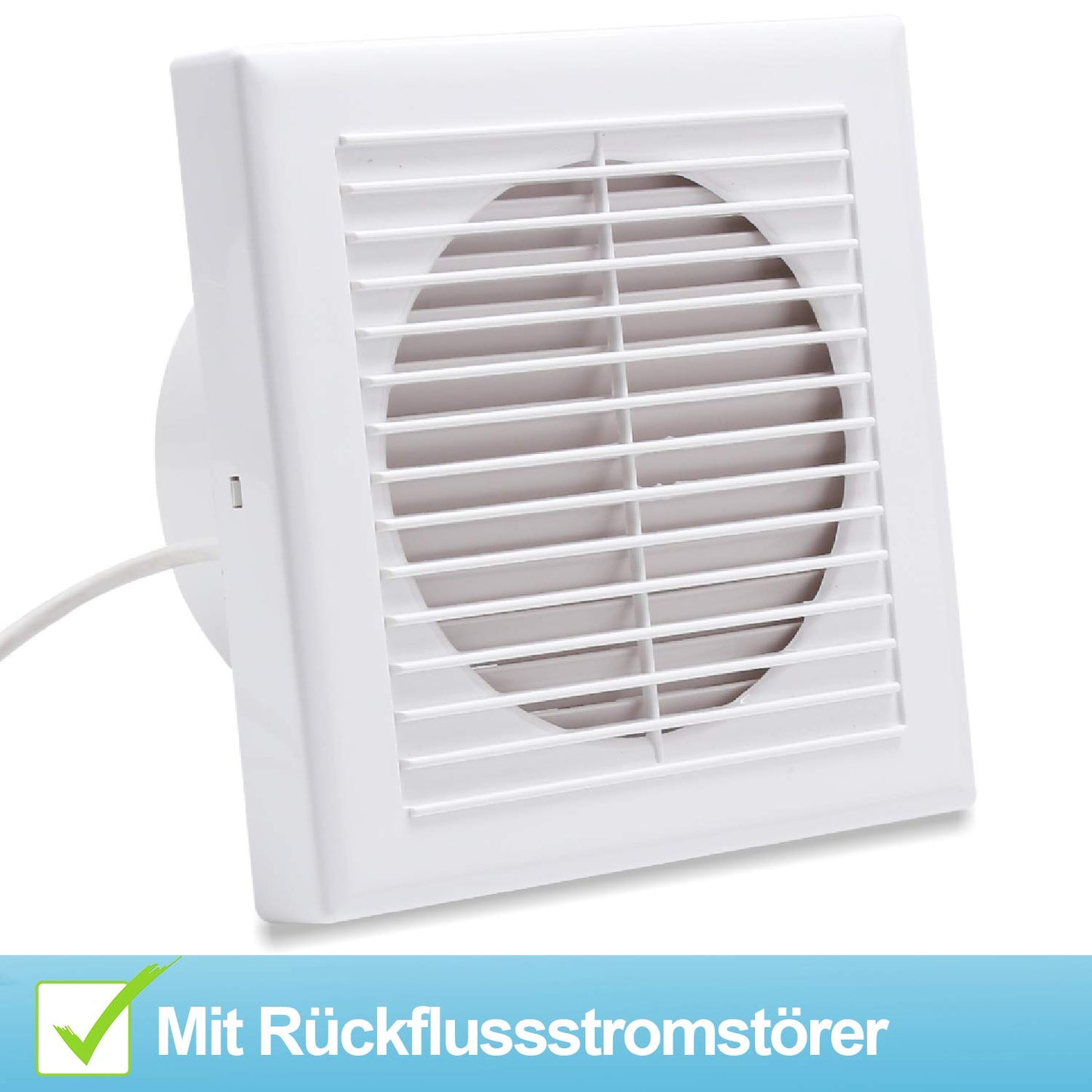 Randaco bathroom extractor fan Ø 100mm wall ventilator, kitchen toilet bathroom exhaust fan, quiet operation white ventilator.
