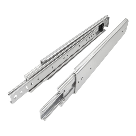 1 pair of Junker heavy-duty slides KV2-200-H76-L550-NF 558.8 mm heavy-duty full extension capable of supporting up to 200 kg.
