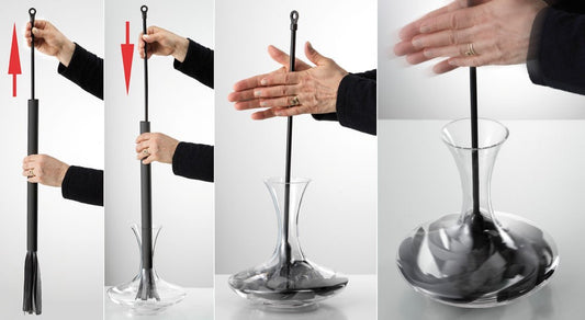 Decanter and vase dryer decanter cleaner from Evonell CleanTwister Color: anthracite