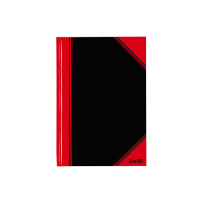 Bantex A5 blank notebook, 192 pages, 70 g/m², hardcover, black, pack of 6