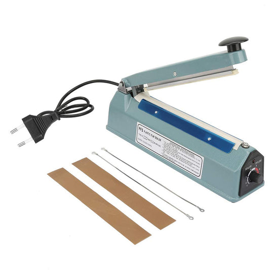 8-inch Impulse Heat Sealer, 300W manual vacuum sealer, food sealing machine for storing food, adjustable 8-level temperature, automatic shut-off function.