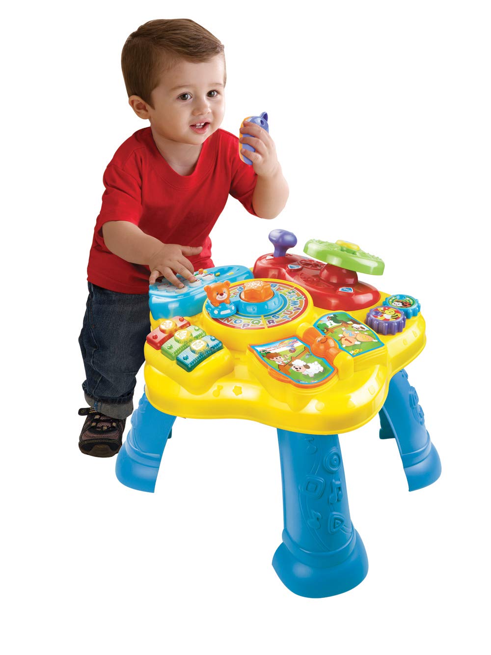 Vtech Baby Activity Table - Colorful baby play table with 6 activity panels and interactive elements - Learn colors, numbers, animals, music, and shapes in a fun way - For children aged 12-36 months.
