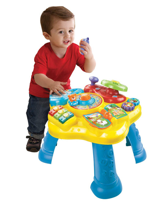 Vtech Baby Activity Table - Colorful baby play table with 6 activity panels and interactive elements - Learn colors, numbers, animals, music, and shapes in a fun way - For children aged 12-36 months.