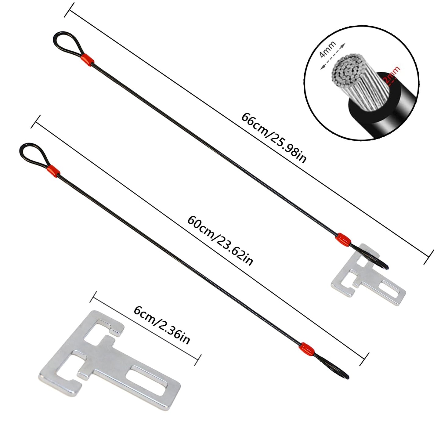 2 pieces Theft Protection Motorhome Accessories, Motorhome Theft Protection Burglary Protection door security burglary protection, Camping Caravan Accessories Suitable for motorhomes Cars Vans Trucks (60 cm)