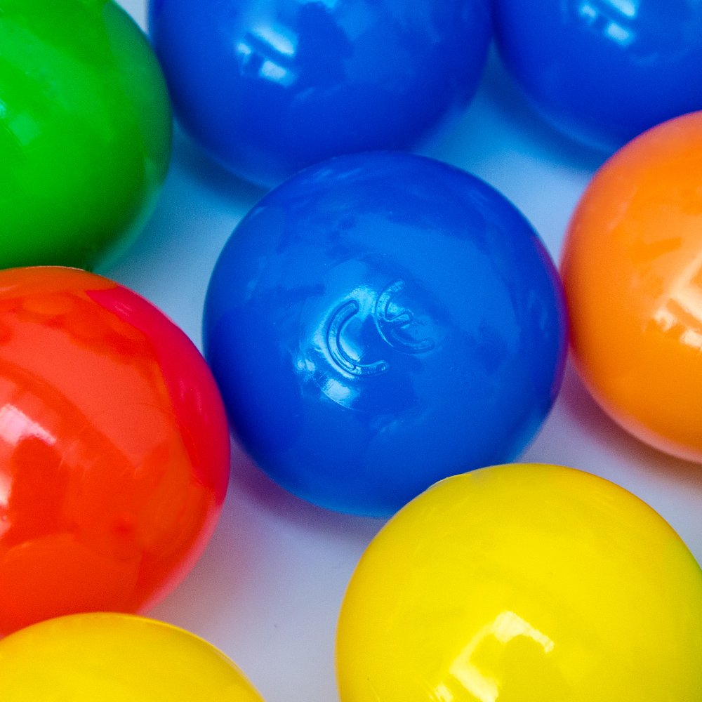 Littletom 1000 balls for ball pit - Plastic balls kids play balls - Baby ball for grasping - Plastic balls for ball pit bouncy castle ball pool - Baby ball toy set for trampoline play tent playpen