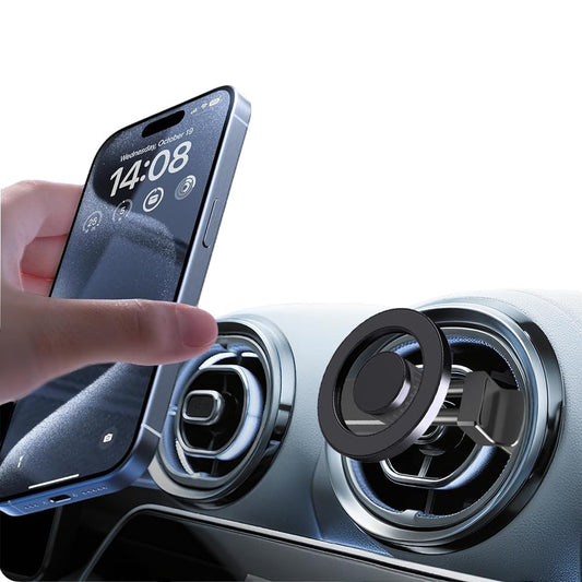 ICAILIN car phone holder for MagSafe [Round Vent], magnetic car mount for Mercedes A/B/C/V/GLC/Sprinter, compatible with iPhone & Samsung devices, Mercedes Benz accessory