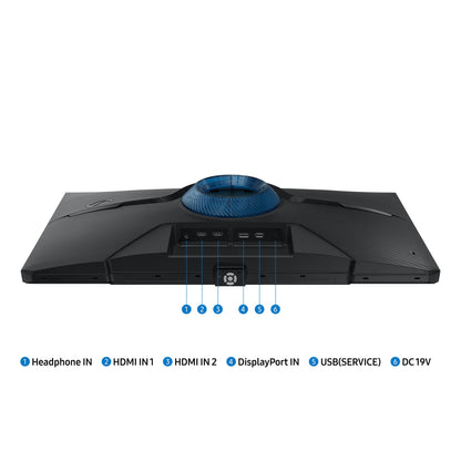 Samsung Odyssey G4B Gaming Monitor LS27BG400EU, 27 inches, IPS panel, Full HD resolution, AMD FreeSync Premium, G-Sync compatible, 1 ms (G/G) response time, 240 Hz refresh rate, Black