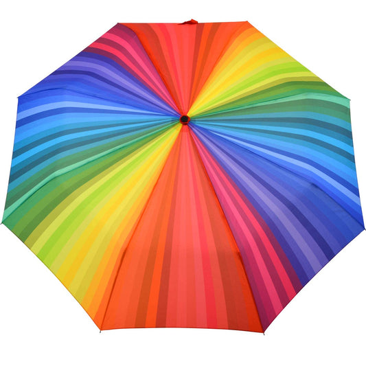 iX-brella Trekking XL pocket umbrella Rainbow 115 cm large with shoulder bag Rainbow