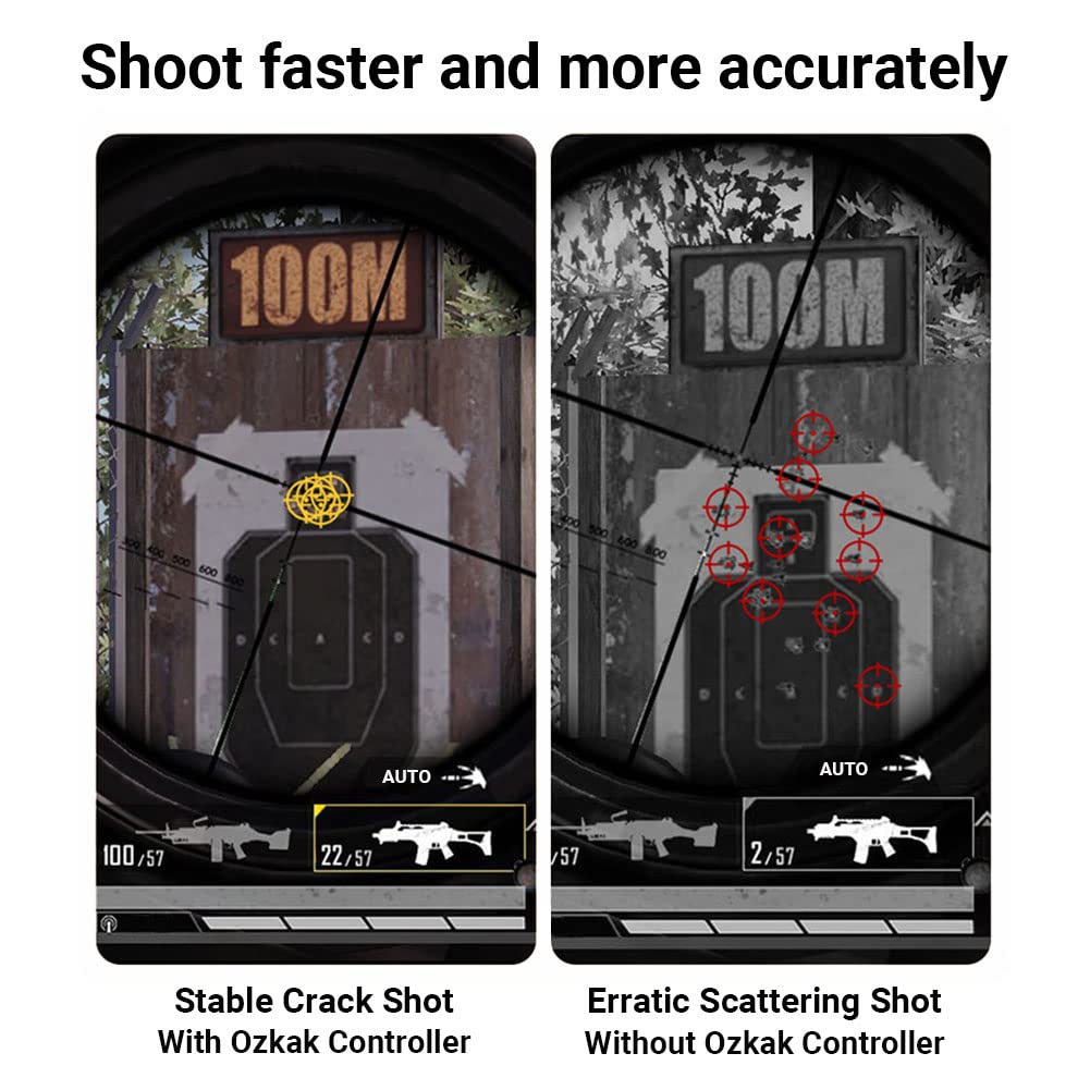 Ozkak Tablet Game Controller Rapid Fire Mobile Trigger Joystick Gamepad for PUBG COD iPad Android