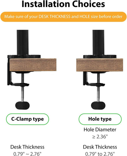 Thingy Club adjustable desk mount, holder with swivel arm, fully adjustable, made of aluminum.